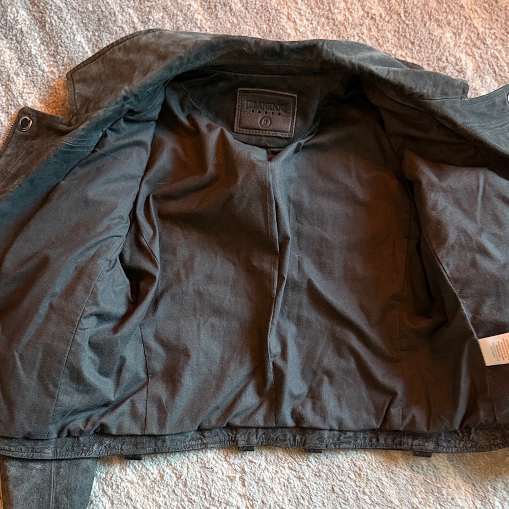 BlankNYC Black Suede Moto Jacket with Silver Hardware S grey - Picture 4 of 10
